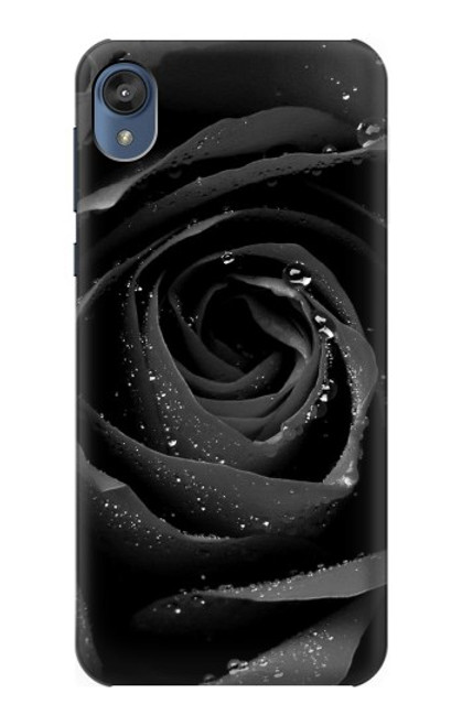 S1598 黒バラ Black Rose Motorola Moto E6, Moto E (6th Gen) バックケース、フリップケース・カバー