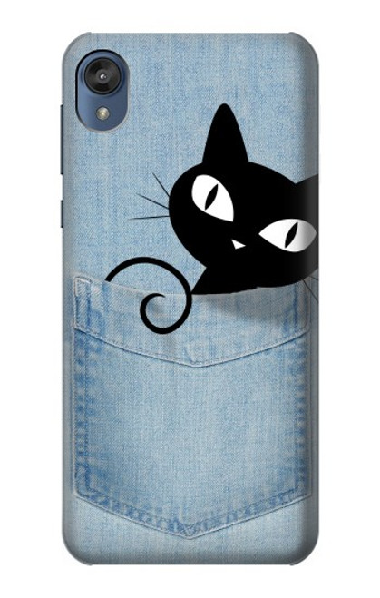 S2641 ポケット黒猫 Pocket Black Cat Motorola Moto E6, Moto E (6th Gen) バックケース、フリップケース・カバー