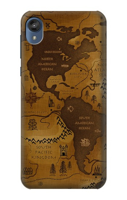 S2861 アンティークの世界地図 Antique World Map Motorola Moto E6, Moto E (6th Gen) バックケース、フリップケース・カバー