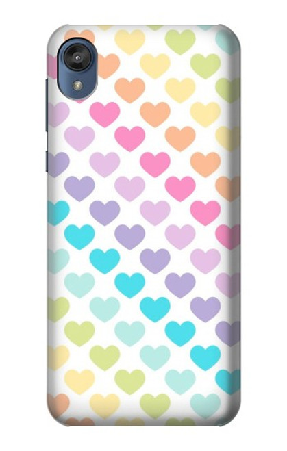 S3499 カラフルなハート柄 Colorful Heart Pattern Motorola Moto E6, Moto E (6th Gen) バックケース、フリップケース・カバー