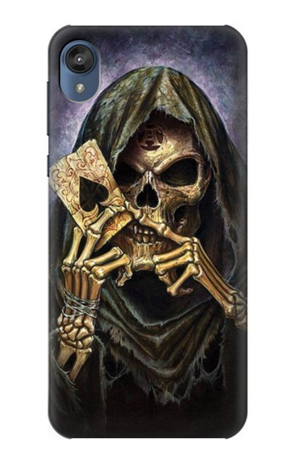 S3594 死神ポーカー Grim Reaper Wins Poker Motorola Moto E6, Moto E (6th Gen) バックケース、フリップケース・カバー