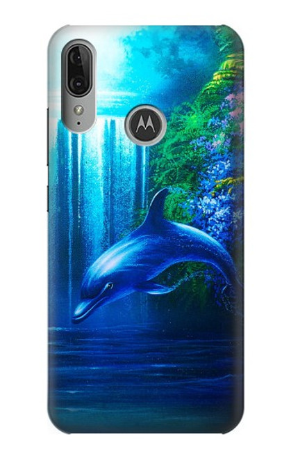 S0385 イルカ Dolphin Motorola Moto E6 Plus, Moto E6s バックケース、フリップケース・カバー