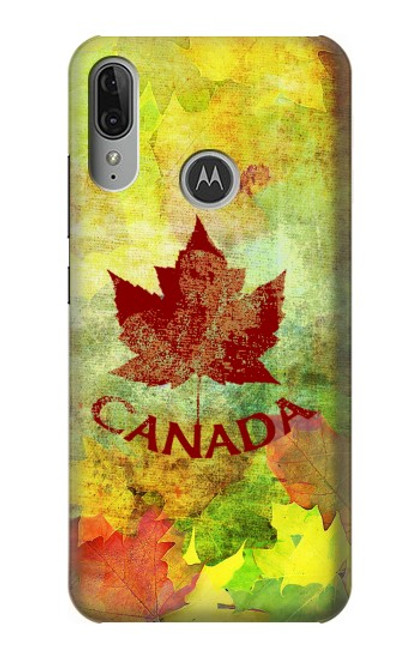 S2523 カナダ秋のメープルリーフ Canada Autumn Maple Leaf Motorola Moto E6 Plus, Moto E6s バックケース、フリップケース・カバー