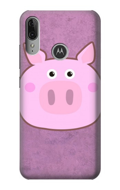 S3269 豚の漫画 Pig Cartoon Motorola Moto E6 Plus, Moto E6s バックケース、フリップケース・カバー