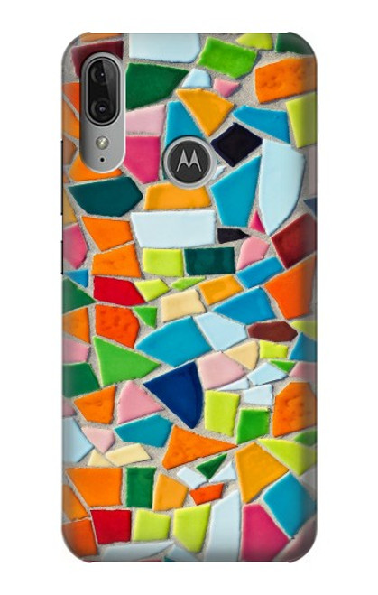 S3391 モザイクアートグラフィック Abstract Art Mosaic Tiles Graphic Motorola Moto E6 Plus, Moto E6s バックケース、フリップケース・カバー