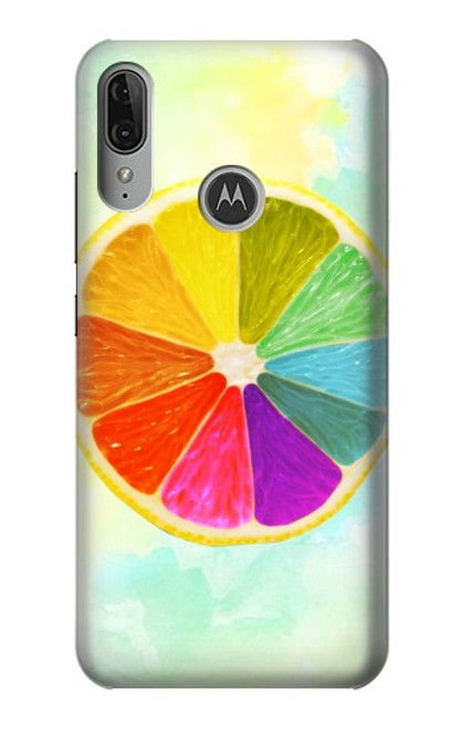 S3493 カラフルなレモン Colorful Lemon Motorola Moto E6 Plus, Moto E6s バックケース、フリップケース・カバー