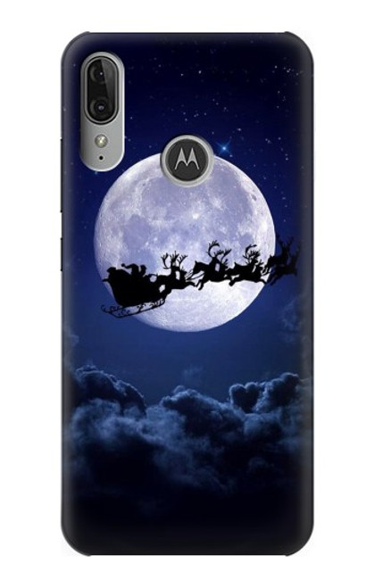 S3508 クリスマスサンタ Xmas Santa Moon Motorola Moto E6 Plus, Moto E6s バックケース、フリップケース・カバー