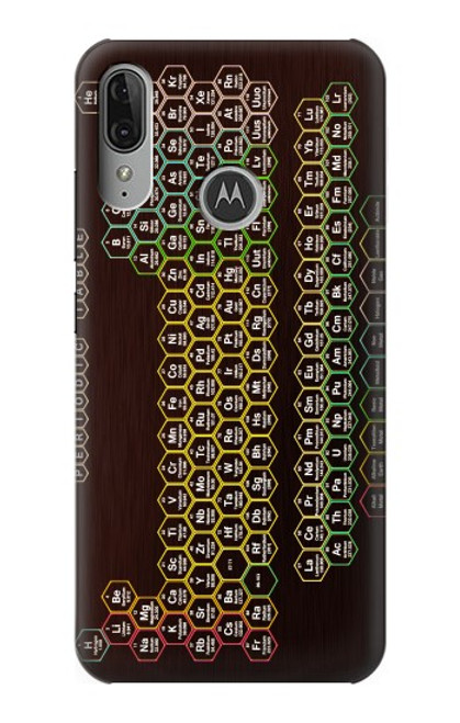 S3544 ネオンハニカム周期表 Neon Honeycomb Periodic Table Motorola Moto E6 Plus, Moto E6s バックケース、フリップケース・カバー