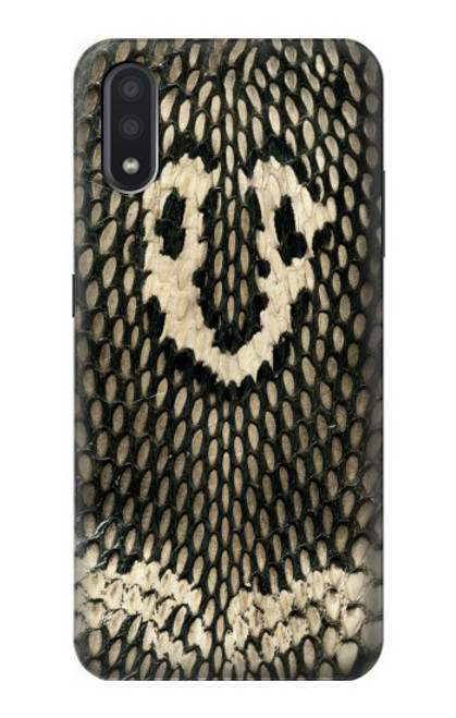 S2711 キングコブラ 蛇の皮膚 グラフィックプリント King Cobra Snake Skin Graphic Printed Samsung Galaxy A01 バックケース、フリップケース・カバー