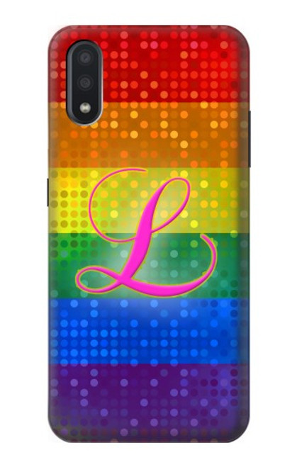 S2900 レインボーLGBTレズビアンプライド旗 Rainbow LGBT Lesbian Pride Flag Samsung Galaxy A01 バックケース、フリップケース・カバー