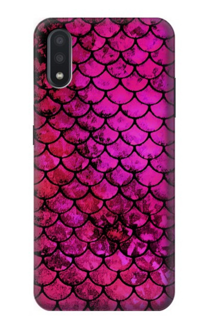 S3051 ピンク人魚のスケール Pink Mermaid Fish Scale Samsung Galaxy A01 バックケース、フリップケース・カバー
