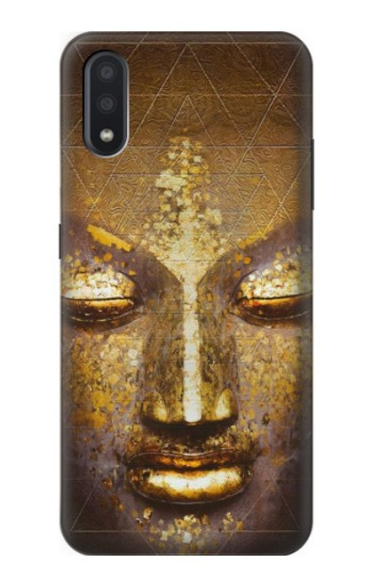 S3189 魔法のヤントラ仏の顔 Magical Yantra Buddha Face Samsung Galaxy A01 バックケース、フリップケース・カバー