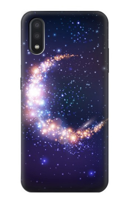 S3324 彎月・月・ギャラクシー Crescent Moon Galaxy Samsung Galaxy A01 バックケース、フリップケース・カバー