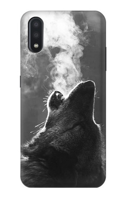 S3505 オオカミ Wolf Howling Samsung Galaxy A01 バックケース、フリップケース・カバー