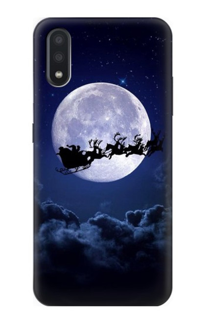 S3508 クリスマスサンタ Xmas Santa Moon Samsung Galaxy A01 バックケース、フリップケース・カバー