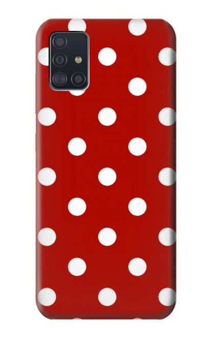 S2951 赤の水玉 Red Polka Dots Samsung Galaxy A51 バックケース、フリップケース・カバー