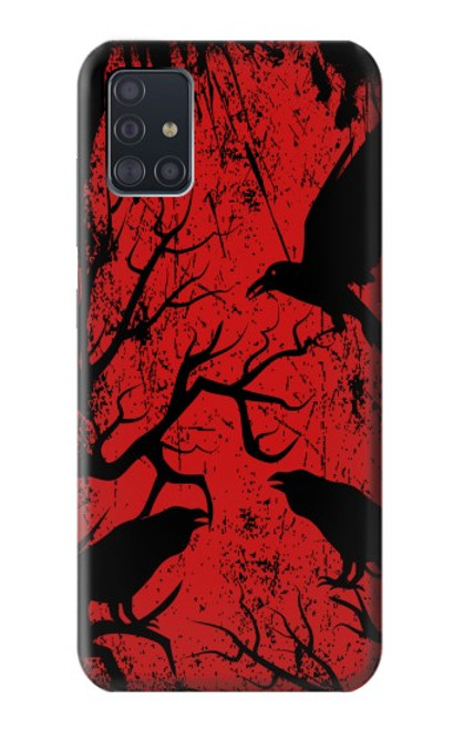 S3325 カラス黒い血の木 Crow Black Blood Tree Samsung Galaxy A51 バックケース、フリップケース・カバー