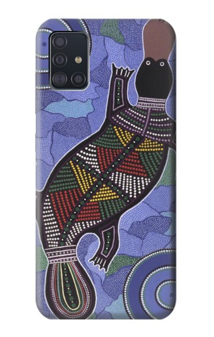 S3387 カモノハシオーストラリアのアボリジニアート Platypus Australian Aboriginal Art Samsung Galaxy A51 バックケース、フリップケース・カバー