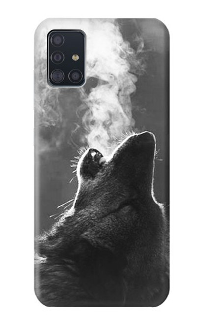 S3505 オオカミ Wolf Howling Samsung Galaxy A51 バックケース、フリップケース・カバー