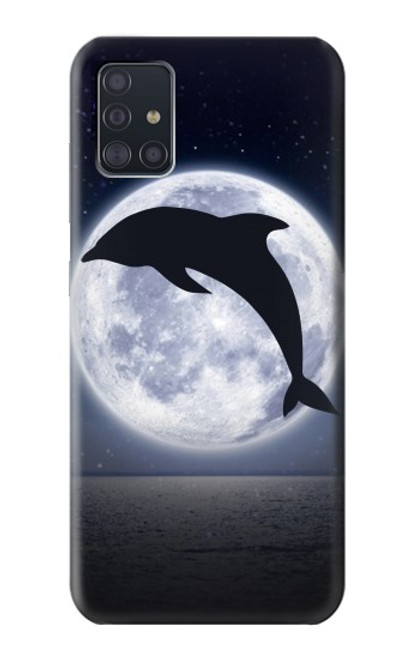 S3510 ドルフィン Dolphin Moon Night Samsung Galaxy A51 バックケース、フリップケース・カバー