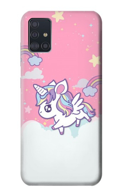 S3518 ユニコーン漫画 Unicorn Cartoon Samsung Galaxy A51 バックケース、フリップケース・カバー