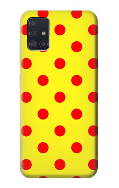 S3526 赤い水玉 Red Spot Polka Dot Samsung Galaxy A51 バックケース、フリップケース・カバー