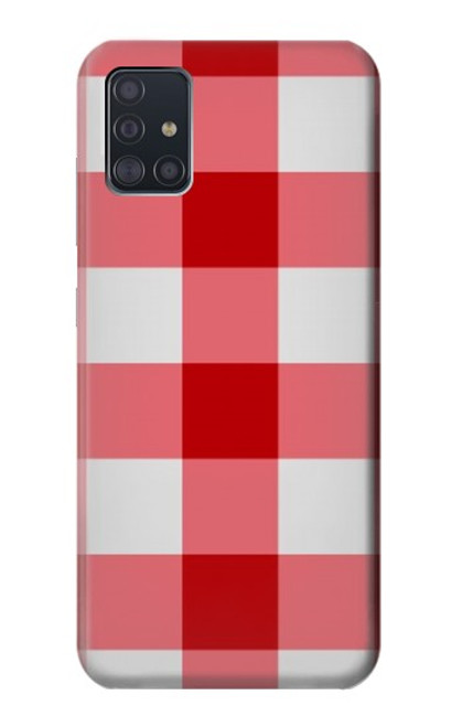 S3535 レッドギンガム Red Gingham Samsung Galaxy A51 バックケース、フリップケース・カバー