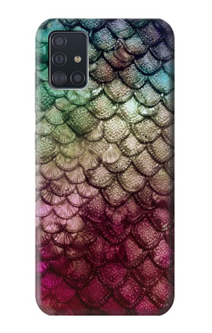 S3539 人魚の鱗 Mermaid Fish Scale Samsung Galaxy A51 バックケース、フリップケース・カバー
