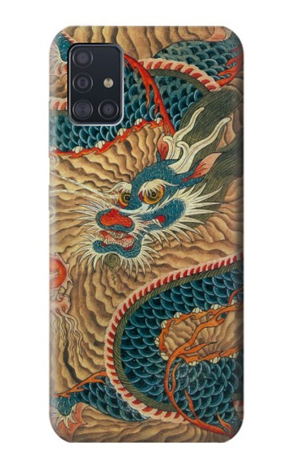 S3541 ドラゴンクラウドペインティング Dragon Cloud Painting Samsung Galaxy A51 バックケース、フリップケース・カバー