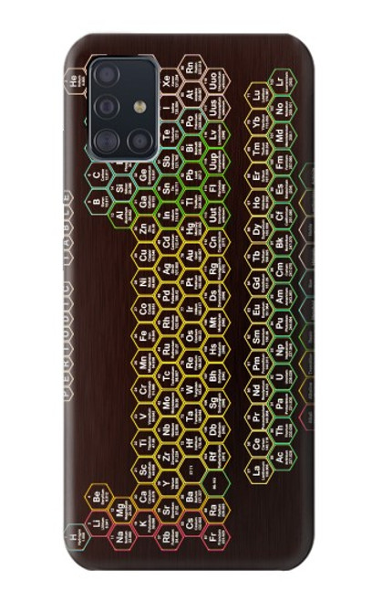 S3544 ネオンハニカム周期表 Neon Honeycomb Periodic Table Samsung Galaxy A51 バックケース、フリップケース・カバー