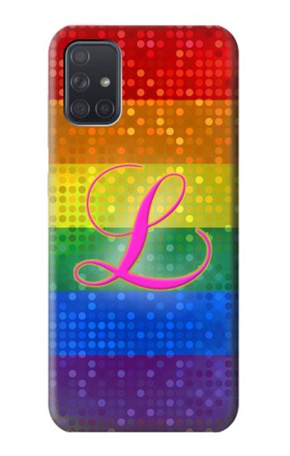 S2900 レインボーLGBTレズビアンプライド旗 Rainbow LGBT Lesbian Pride Flag Samsung Galaxy A71 バックケース、フリップケース・カバー