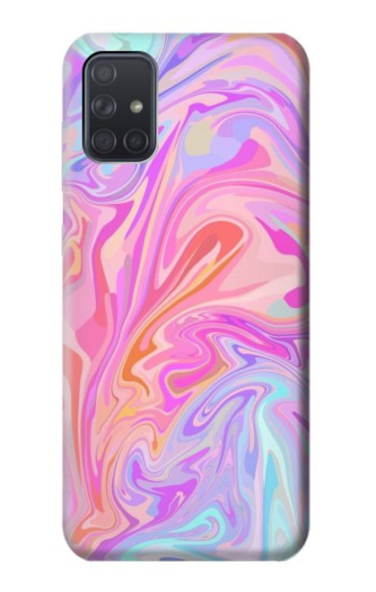 S3444 デジタルアートカラフルな液体 Digital Art Colorful Liquid Samsung Galaxy A71 バックケース、フリップケース・カバー