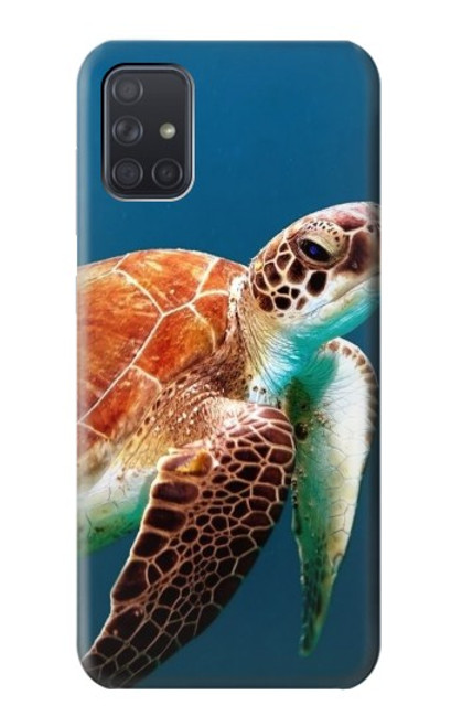 S3497 ウミガメ Green Sea Turtle Samsung Galaxy A71 バックケース、フリップケース・カバー