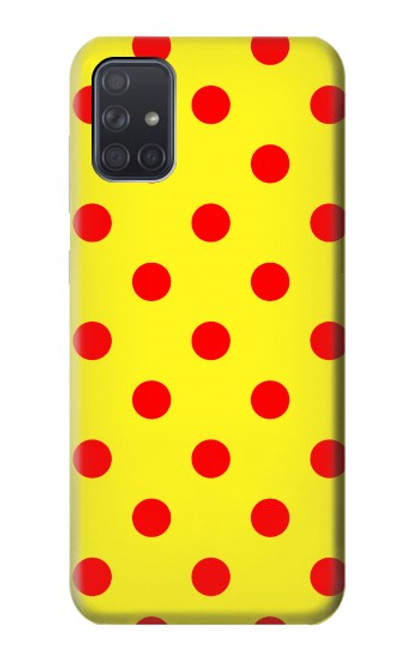 S3526 赤い水玉 Red Spot Polka Dot Samsung Galaxy A71 バックケース、フリップケース・カバー