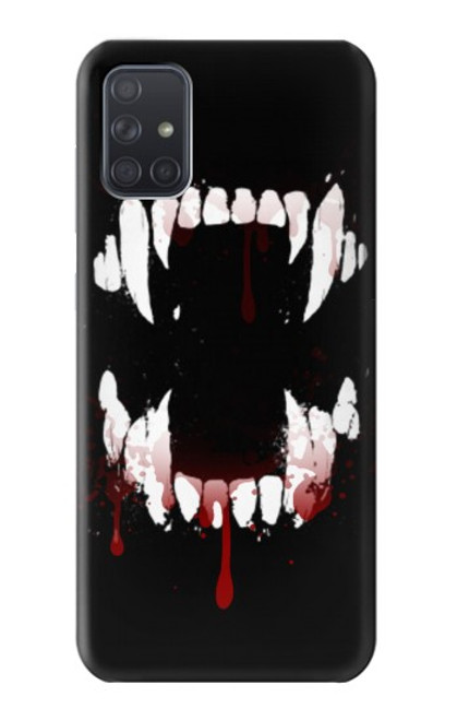S3527 吸血鬼の歯 Vampire Teeth Bloodstain Samsung Galaxy A71 バックケース、フリップケース・カバー