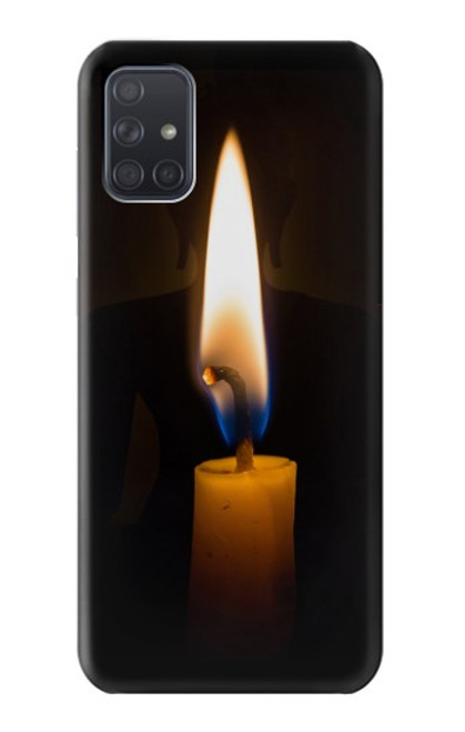 S3530 仏 Buddha Candle Burning Samsung Galaxy A71 バックケース、フリップケース・カバー