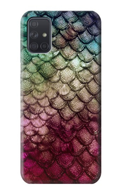 S3539 人魚の鱗 Mermaid Fish Scale Samsung Galaxy A71 バックケース、フリップケース・カバー