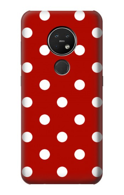 S2951 赤の水玉 Red Polka Dots Nokia 7.2 バックケース、フリップケース・カバー