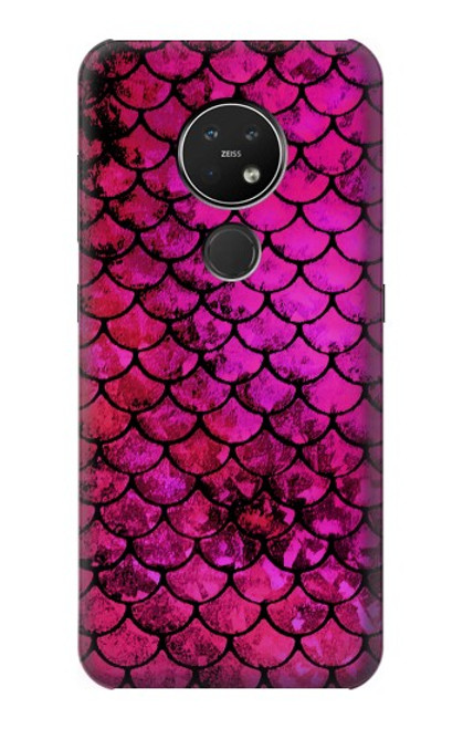 S3051 ピンク人魚のスケール Pink Mermaid Fish Scale Nokia 7.2 バックケース、フリップケース・カバー