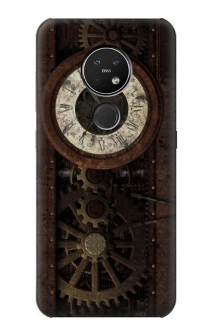 S3221 クロックギア Steampunk Clock Gears Nokia 7.2 バックケース、フリップケース・カバー