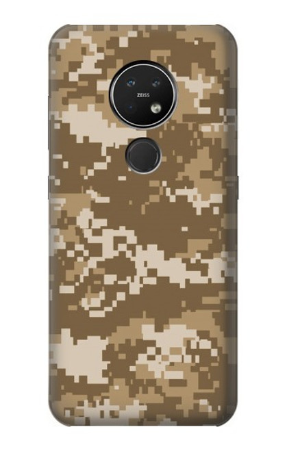 S3294 陸軍砂漠タンコヨーテカモ迷彩 Army Desert Tan Coyote Camo Camouflage Nokia 7.2 バックケース、フリップケース・カバー