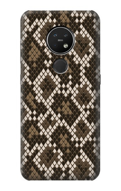 S3389 シームレスなヘビ皮パターングラフィック Seamless Snake Skin Pattern Graphic Nokia 7.2 バックケース、フリップケース・カバー