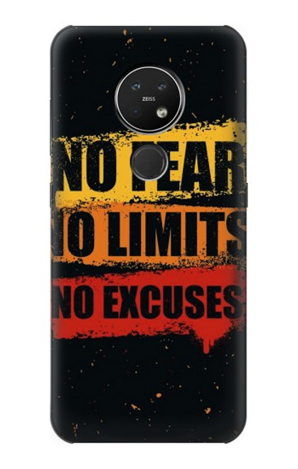S3492 恐れのない言い訳のない No Fear Limits Excuses Nokia 7.2 バックケース、フリップケース・カバー