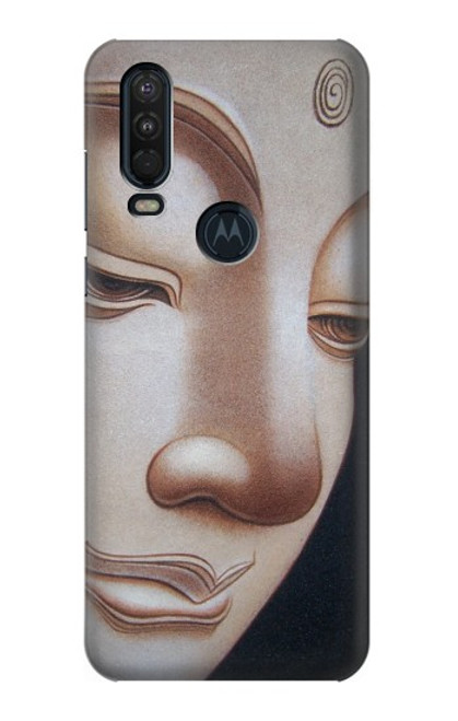 S1255 仏の顔 Buddha Face Motorola One Action (Moto P40 Power) バックケース、フリップケース・カバー