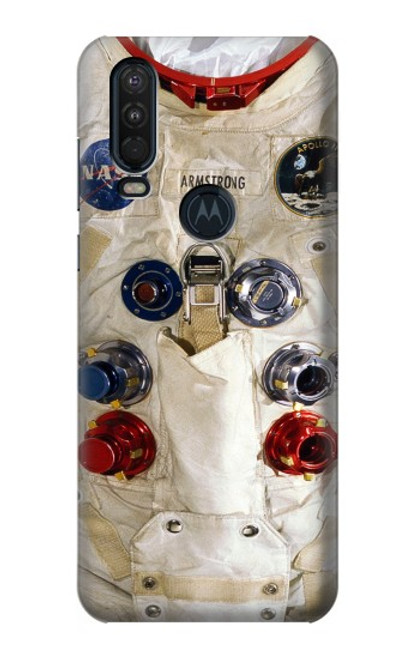 S2639 ニール・アームストロングホワイト宇宙飛行士の宇宙服 Neil Armstrong White Astronaut Space Suit Motorola One Action (Moto P40 Power) バックケース、フリップケース・カバー