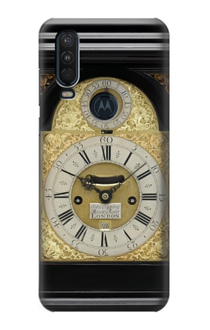 S3144 アンティークブラケット時計 Antique Bracket Clock Motorola One Action (Moto P40 Power) バックケース、フリップケース・カバー