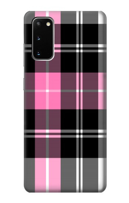 S3091 ピンクの模様のパターン Pink Plaid Pattern Samsung Galaxy S20 バックケース、フリップケース・カバー