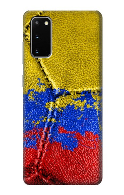 S3306 コロンビアの旗ビンテージフットボールのグラフィック Colombia Flag Vintage Football Graphic Samsung Galaxy S20 バックケース、フリップケース・カバー