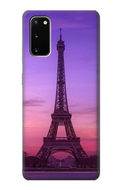 S3447 エッフェルパリの夕日 Eiffel Paris Sunset Samsung Galaxy S20 バックケース、フリップケース・カバー