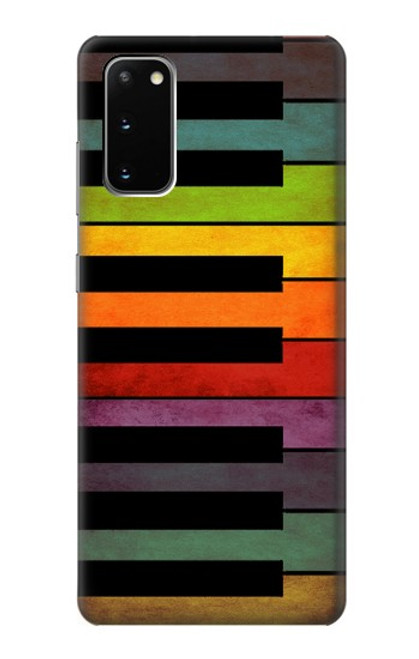 S3451 カラフルなピアノ Colorful Piano Samsung Galaxy S20 バックケース、フリップケース・カバー